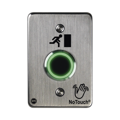 Interruptor IR NoTouch® de Acero Inoxidable, De un solo grupo, Símbolo de puerta Interruptor IR NoTouch® de Acero Inoxidable, De un solo grupo, Símbolo de puerta