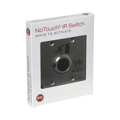 Interruptor IR NoTouch® de Acero Inoxidable, Salida Doble, Símbolo de Puerta