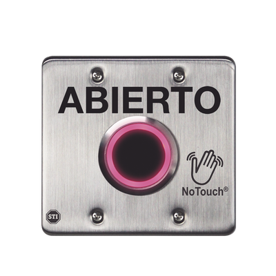 Interruptor IR NoTouch® de Acero Inoxidable, Salida Doble, ABIERTO