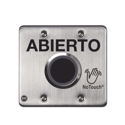 Interruptor IR NoTouch® de Acero Inoxidable, Salida Doble, ABIERTO