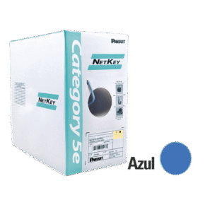 Bobina de cable UTP 305 m. de Cobre, NetKey, Azul, Categoría 5e (24 AWG), PVC (CM), de 4 pares