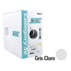 Bobina de Cable UTP 305 m. de Cobre, NetKey, Gris Claro, Categoría 5e (24 AWG), PVC (CM), de 4 pares Bobina de Cable UTP 305 m. de Cobre, NetKey, Gris Claro, Categoría 5e (24 AWG), PVC (CM), de 4 pares