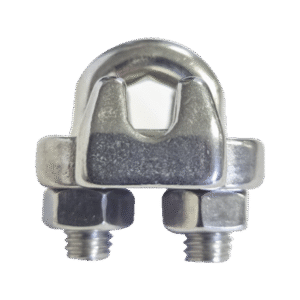 Nudo/ Perro/ Abrazadera Acero Forjado para Cable de 1/8", Acero Inoxidable.