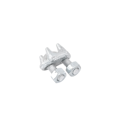 Nudo/ Perro/ Abrazadera Acero Forjado para Cable de 3/8", Galv. por Inmersión en Caliente.