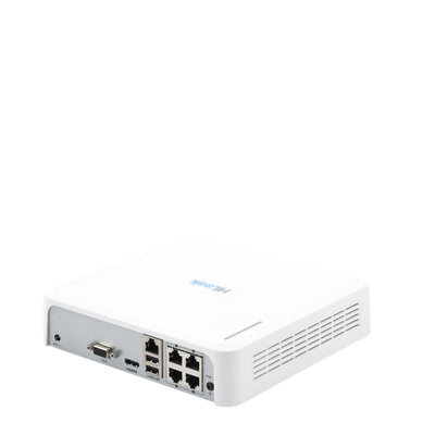 NVR 4 Megapixel / 4 Canales IP / 4 Puertos PoE+ / 1 Bahía de Disco Duro / Salida en Full HD