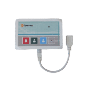 Terminal de Cama Inalámbrico / Botón de Alarma Presencia y Médico / IP54 / Material ABS Antibacteriano / RF 433MHz / 400 metros Distancia Transmisión (linea de vista)/ Alimentación 2xAAA / Protocolo POCSAG