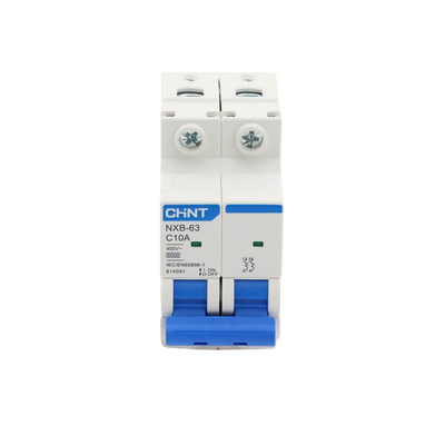 Pastilla para Riel Din, 2 Polos, 10 Amp, Vca:110/415v, 6kA, Catálogo: NXB632PC10, Serie: NXB-63.