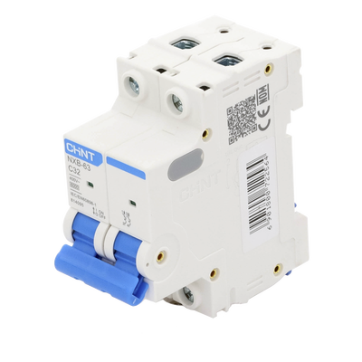 Pastilla para Riel Din, 2 Polos, 32 Amp, Vca:110/415v, 6kA, Catálogo: NXB632PC32, Serie: NXB-63.