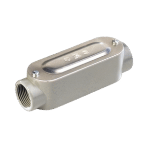 Caja oval roscada tipo C de 1 1/4" (31.8 mm) Incluye tapa y tornillos.