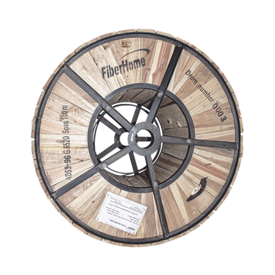 Carrete de 4 km de Fibra Óptica Aérea (ADSS) G.652D, Monomodo de 96 Hilos, Exterior, Span 100, Loose Tube