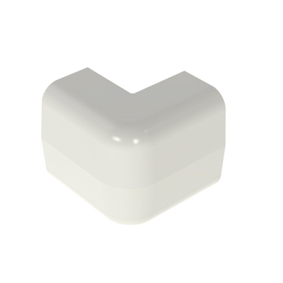 Esquinero exterior, para uso con canaleta LD5, material ABS, Color Blanco Mate