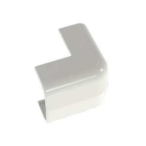 Esquinero exterior, para uso con canaleta LD5, material ABS, Color Blanco Mate