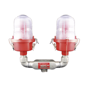 Lámpara de Obstrucción Roja Tipo L-810, Doble LED de baja intensidad, (12 - 24 Vcc). Lámpara de Obstrucción Roja Tipo L-810, Doble LED de baja intensidad, (12 - 24 Vcc).