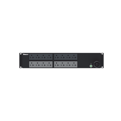 PDU Básico para Distribución de Energía, Enchufe de Entrada NEMA L5-30P, Con 16 Contactos NEMA 5-20R, Instalación Horizontal de 19in, 2 UR, 30 Amp, 120 Vca