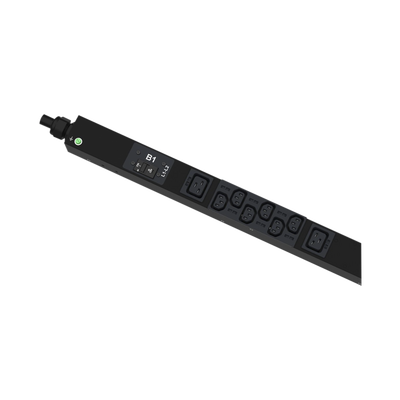PDU Monitoreable (MI) para Distribución de Energía, Enchufe de Entrada NEMA L21-30P, Con 18 Salidas C13 y 6 C19, de Instalación Vertical, 208 Vca, 30 Amp PDU Monitoreable (MI) para Distribución de Energía, Enchufe de Entrada NEMA L21-30P, Con 18 Salidas C13 y 6 C19, de Instalación Vertical, 208 Vca, 30 Amp