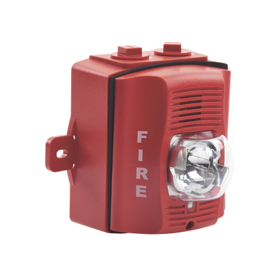 Sirena Estrobo Para Exterior De Dos Hilos Color Rojo Montaje Pared