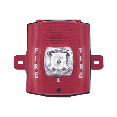 Sirena Estrobo Para Exterior De Dos Hilos Color Rojo Montaje Pared