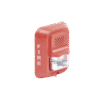 Sirena con Lámpara Estroboscópica / a 2 Hilos / Montaje en Pared / 12 o 24 Vcd / Configuración Estroboscópica Seleccionable / Texto en Inglés / Color Rojo