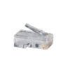 Plug RJ45 Cat5e, Para Cable UTP Calibre 22 a 26 AWG, Chapado en Oro de 50 micras