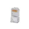 Plug RJ45 Cat5e, Para Cable UTP Calibre 22 a 26 AWG, Chapado en Oro de 50 micras