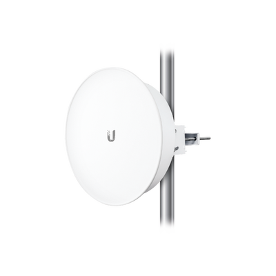 PowerBeam airMAX AC ISO hasta 450 Mbps, 5 GHz (5150 - 5875 MHz) con antena integrada de 25 dBi con aislamiento RF y radomo incluido