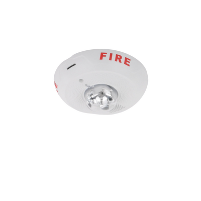 Sirena con Lámpara Estroboscópica, Montaje en Techo, Nivel de Candelas Seleccionable, Color Blanco, Nuevo Diseño Moderno y Elegante y Menor Consumo de Corriente