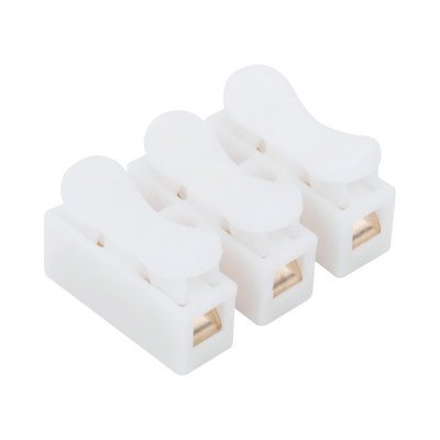 Conector tipo PUSH de 3 Contactos / Para una Conexión Rápida / Puentes de Cables