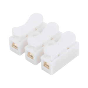 Conector tipo PUSH de 3 Contactos / Para una Conexión Rápida / Puentes de Cables