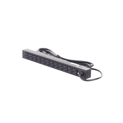 PDU Básico Para Distribución de Energía, Con 12 Tomas NEMA 5-15R Traseras, 1UR, 15 Amp, 120 Vca