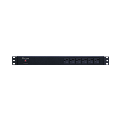 PDU Básico Para Distribución de Energía, Con 8 Tomas NEMA 5-15R Traseras y 6 Tomas 5-15R Frontales, 1UR, 15 Amp, 120 Vca