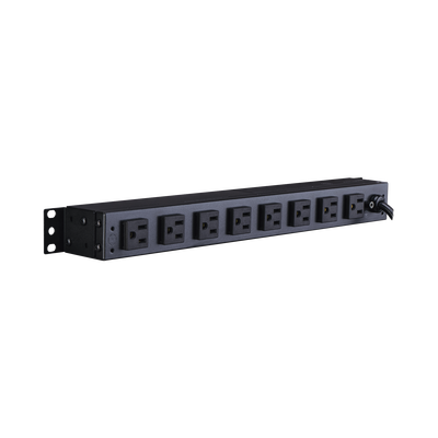 PDU Básico Para Distribución de Energía, Con 8 Tomas NEMA 5-15R Traseras, 1UR, 15 Amp, 120 Vca