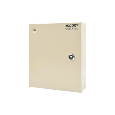 Fuente de poder profesional para CCTV de 12 Vcc @ 5A, para 4 cámaras ; Voltaje de entrada de 100-240 Vca