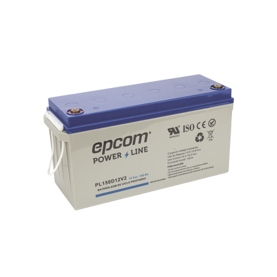 Batería 12 Vcc / 150 Ah / UL / Tecnología AGM-VRLA / CICLO PROFUNDO / Uso en aplicación fotovoltaica / terminales T5