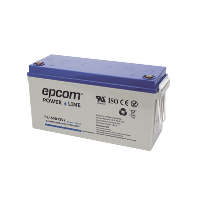 Batería 12 Vcc / 150 Ah / UL / Tecnología AGM-VRLA / CICLO PROFUNDO / Uso en aplicación fotovoltaica / terminales T5