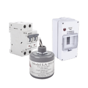 Kit de Centro de Carga Para Corriente Alterna, Breaker de hasta 400 Vca de 16 A con Supresor de Picos Transitorios. Kit de Centro de Carga Para Corriente Alterna, Breaker de hasta 400 Vca de 16 A con Supresor de Picos Transitorios.