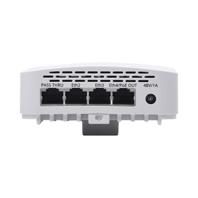 Access Point WiFi cnPilot e430H Indoor Wall Plate, doble banda, Wave 2, antena beamforming, 4 puertos de salida (1x PoE Gigabit y 3x Ethernet Gigabit)