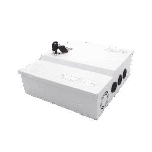 Fuente de poder profesional de 12 Vcc @ 16 A / para 16 cámaras / Con capacidad de batería de respaldo / Requiere batería / Voltaje de entrada de 96-264 Vca Fuente de poder profesional de 12 Vcc @ 16 A / para 16 cámaras / Con capacidad de batería de respaldo / Requiere batería / Voltaje de entrada de 96-264 Vca