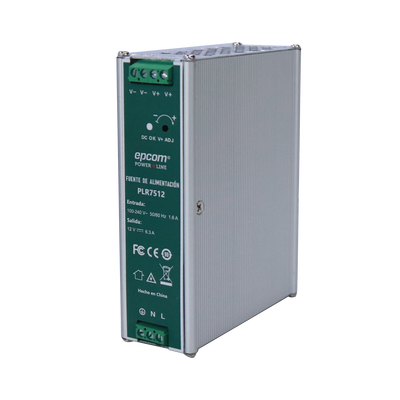 Fuente de alimentación /Entrada: 100-240 Vac /Salida: 12 Vcc / 6.3 A / 75 W / din rail
