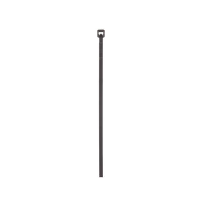 Cincho de Nylon 6.6 de Bloqueo, 203 mm largo x 2.5mm ancho, Color Negro, Exterior Resistente a Rayos UV, Paquete de 100pz Cincho de Nylon 6.6 de Bloqueo, 203 mm largo x 2.5mm ancho, Color Negro, Exterior Resistente a Rayos UV, Paquete de 100pz