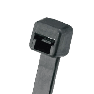 Cincho de Nylon 6.6 Pan-Ty, 368mm largo x 7.6mm ancho, Color Negro, Exterior Resistente a Rayos UV, Paquete de 100pz