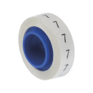 Rollo de Etiquetas Marcadoras, Pre-Impresos con el Número 7, de 2.4 metros, Color Blanco