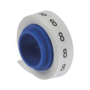 Rollo de Etiquetas Marcadoras, Pre-Impresos con el Número 8, de 2.4 metros, Color Blanco