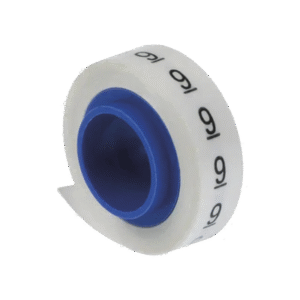 Rollo de Etiquetas Marcadoras, Pre-Impresos con el Número 9, de 2.4 metros, Color Blanco