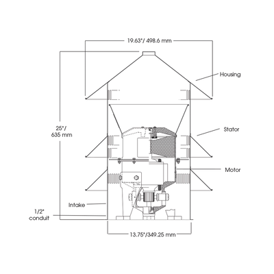 Soporte de montaje a poste para sirena model2