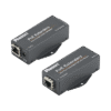 Kit de Extensor PoE/PoE+, Hasta 610 Metros (2000 ft) con Cable Cat5e o Cat6, 10/100Mbps, Incluye Transmisor, Receptor y Fuente de Alimentación