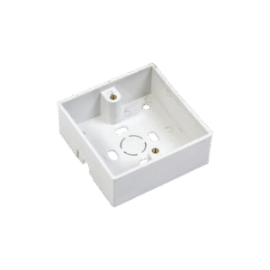 Caja plástica para instalación del botón PRO802B 86 x 86 mm