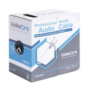 Cable para audio profesional de 2 conductores calibre 18 para aplicaciones de audio y automatización bobina de 152 m Cable para audio profesional de 2 conductores calibre 18 para aplicaciones de audio y automatización bobina de 152 m