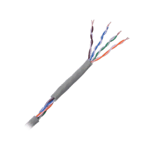 Cable Cat5e de alto rendimiento, con certificaciones ETL, UL, color gris, de 100 m ( 328 ft ) para aplicaciones en CCTV, redes de datos. Uso interior. Cable Cat5e de alto rendimiento, con certificaciones ETL, UL, color gris, de 100 m ( 328 ft ) para aplicaciones en CCTV, redes de datos. Uso interior.