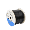 Bobina de cable de 305 m, Cat5E, con gel, para intemperie, doble forro extrema humedad, bajo tierra, UL, color negro para aplicaciones en video vigilancia, y redes de alta velocidad.