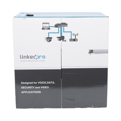 Bobina de cable de 305 m, ( 1000 ft ), Cat5e, alto desempeño, de color Gris, UL, para aplicaciones en video vigilancia, redes de datos. Uso Interior Bobina de cable de 305 m, ( 1000 ft ), Cat5e, alto desempeño, de color Gris, UL, para aplicaciones en video vigilancia, redes de datos. Uso Interior